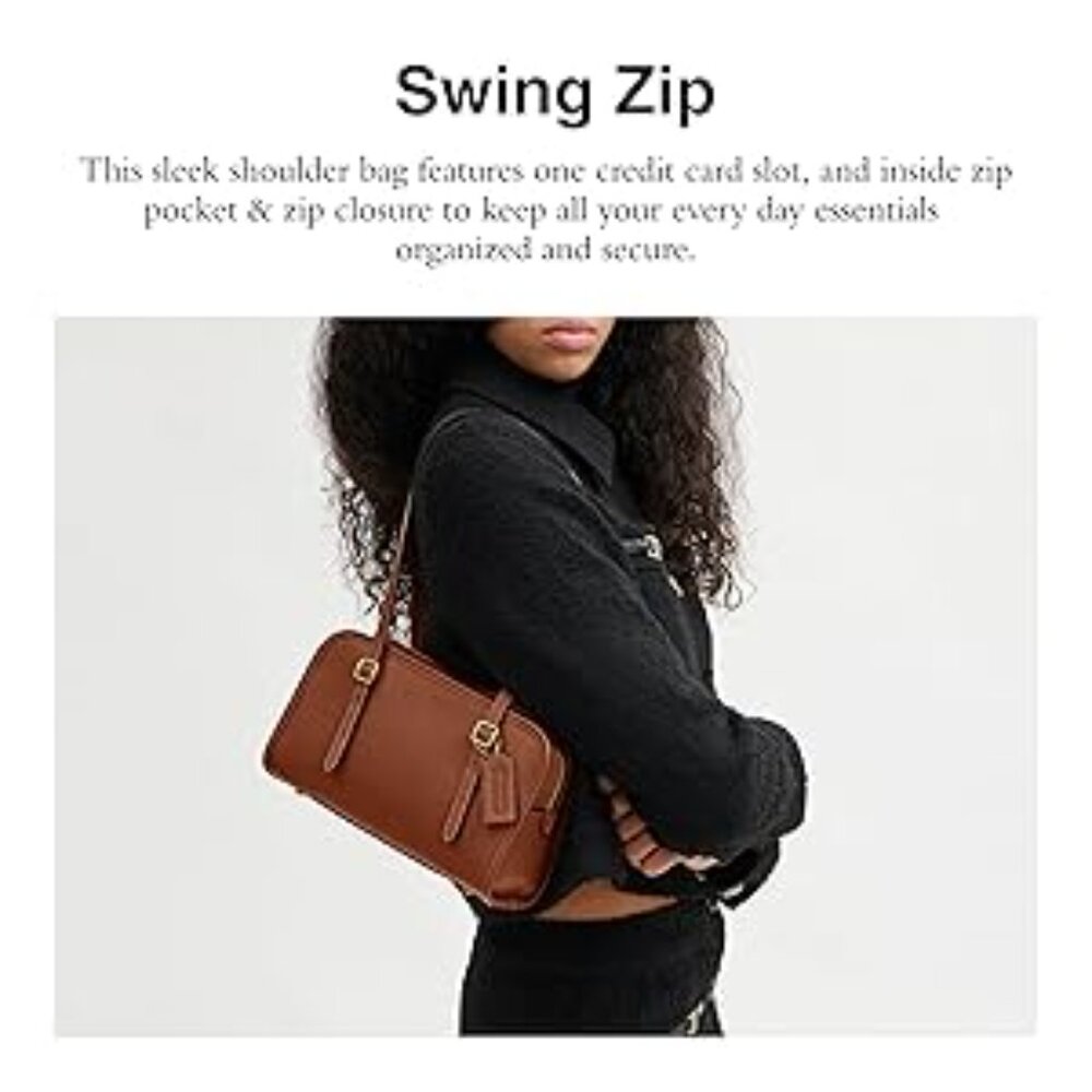 Coach Brown Leather Shoulder Bag - Picture 2 of 5